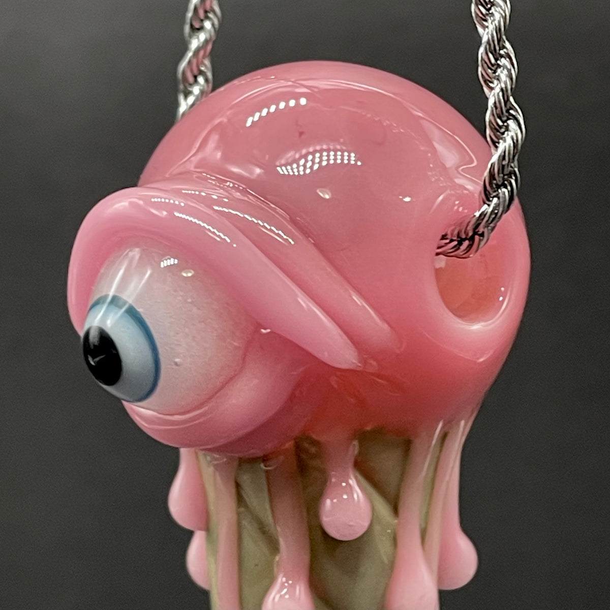 Eye scream cone pendant craftsmanship - artisan glass work