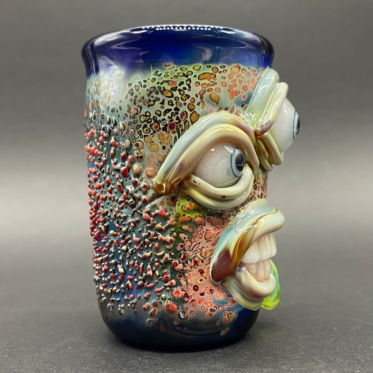 Hand-blown Triclops shot glass - Leviathan Glass original