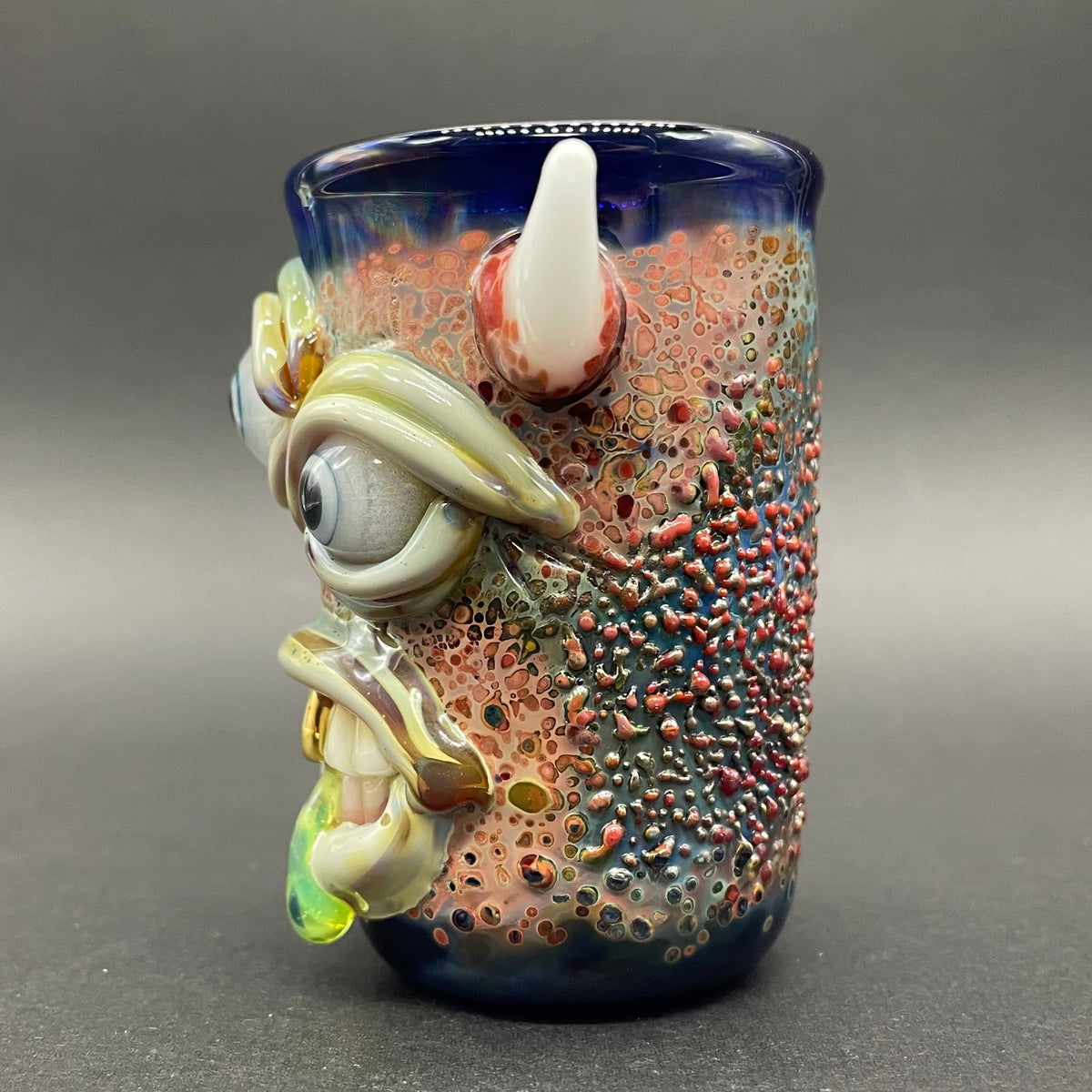 Artisan glass Triclops shot glass - detailed craftsmanship
