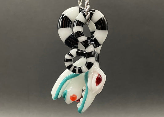 Hand made Sandworm pendant from Leviathan Glass