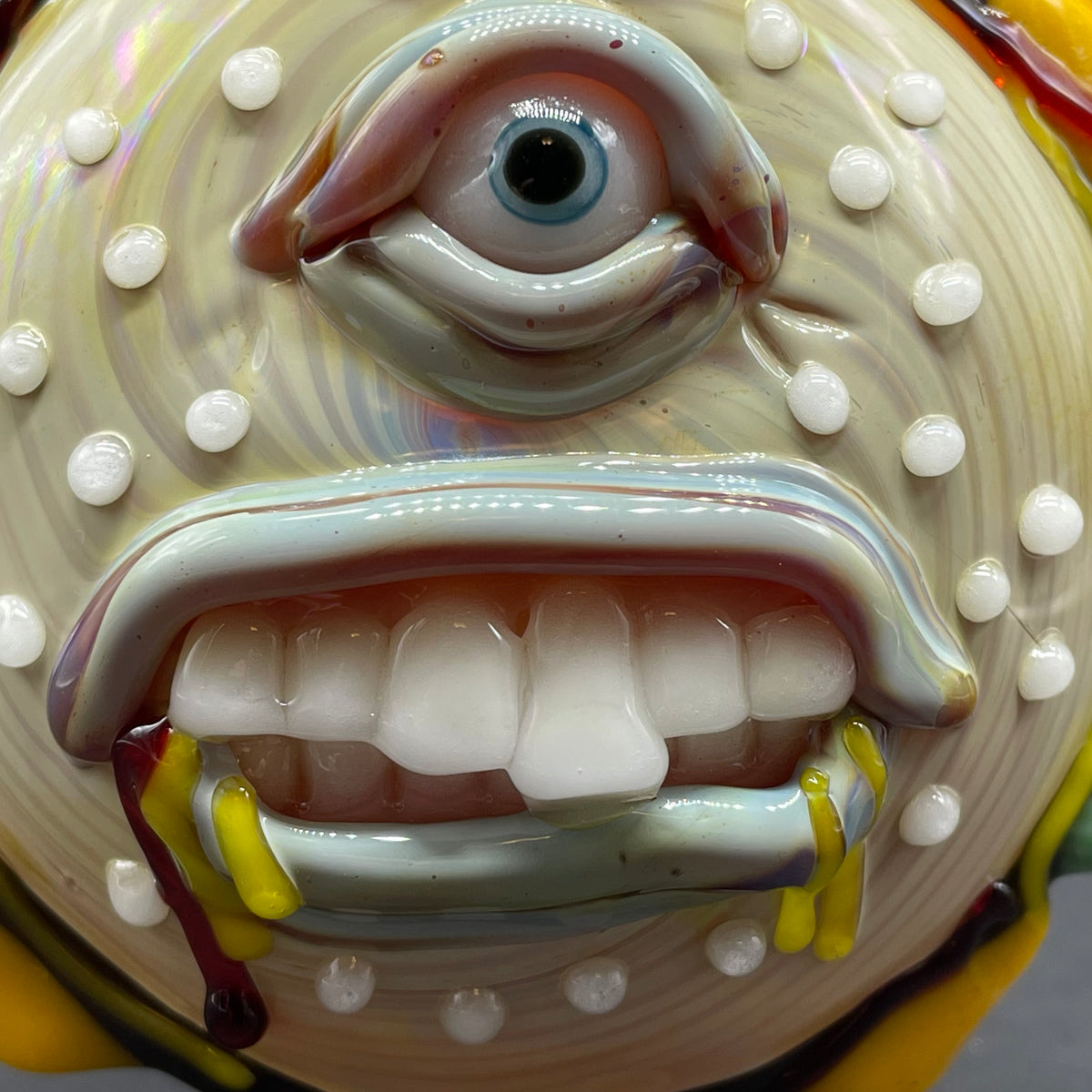 Leviathan Glass Cheeseburger in paradise ash catch - hand-blown art