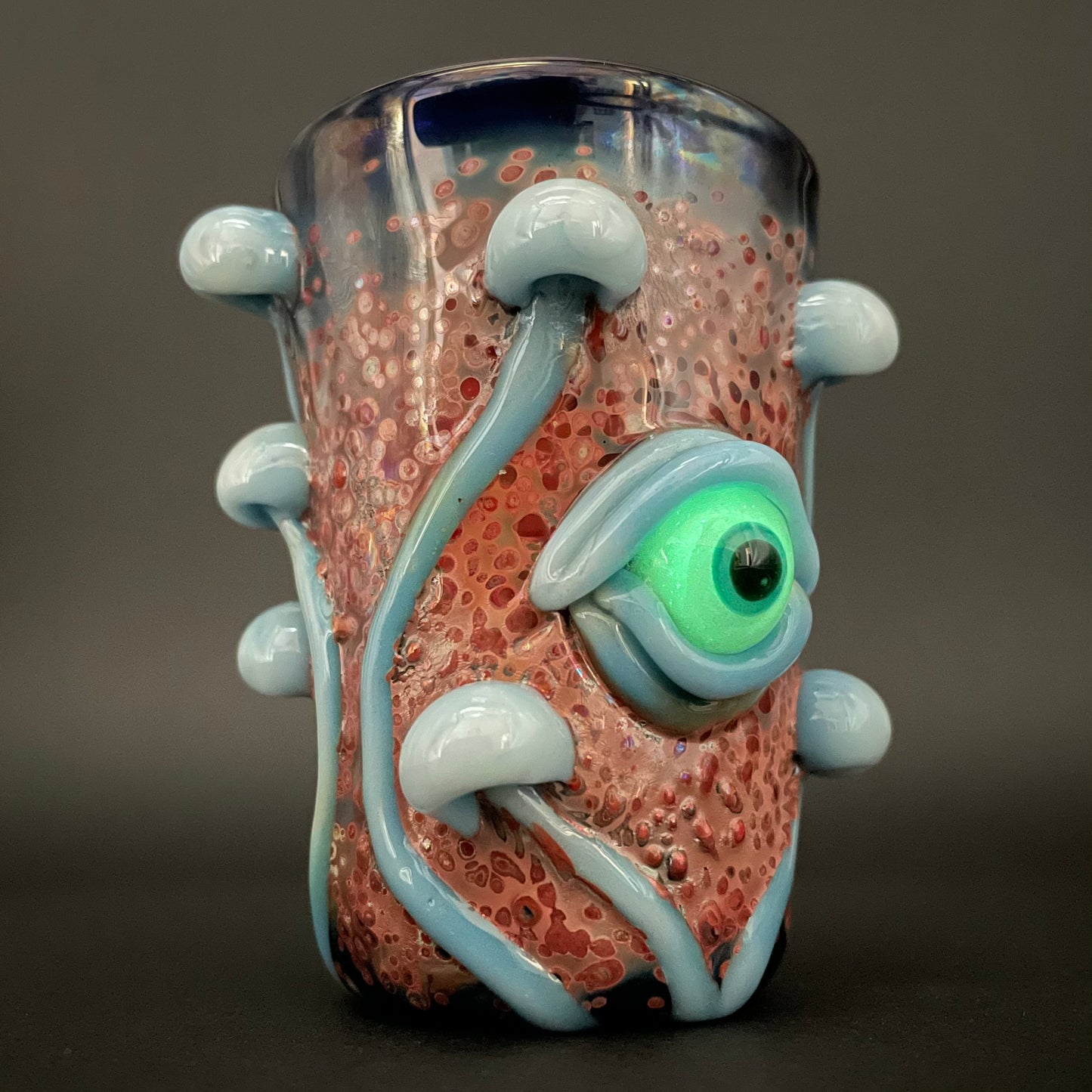 Hand-blown Siberia mushroom shot glass. - Leviathan Glass original