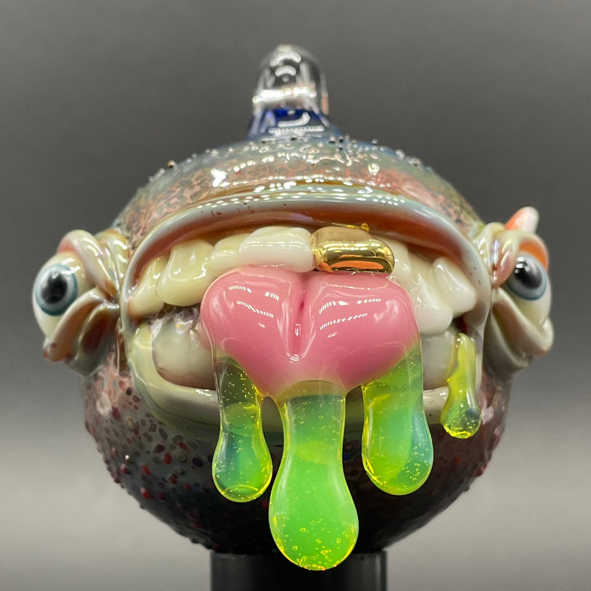 Leviathan Glass Tongue demon ornament - hand-blown art