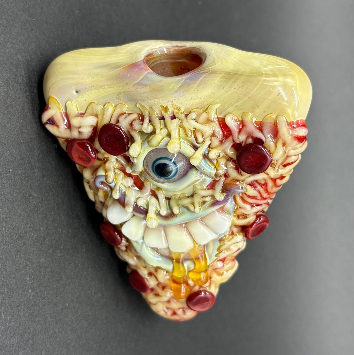 Premium Pizza ash catcher 14mm 45° - collectible glass art