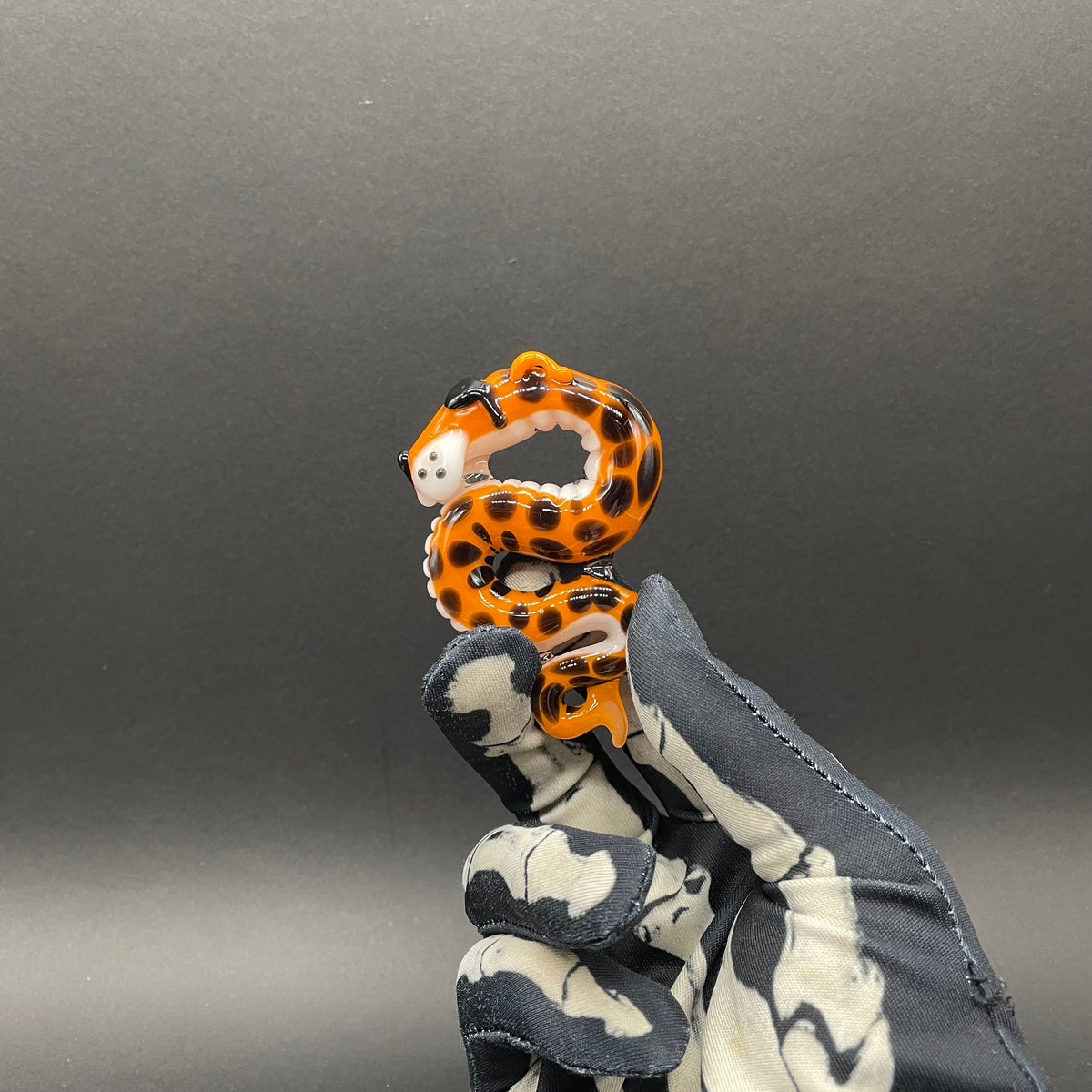 Leviathan Glass Slithering Chester Cheetah glass pendant - hand-blown art