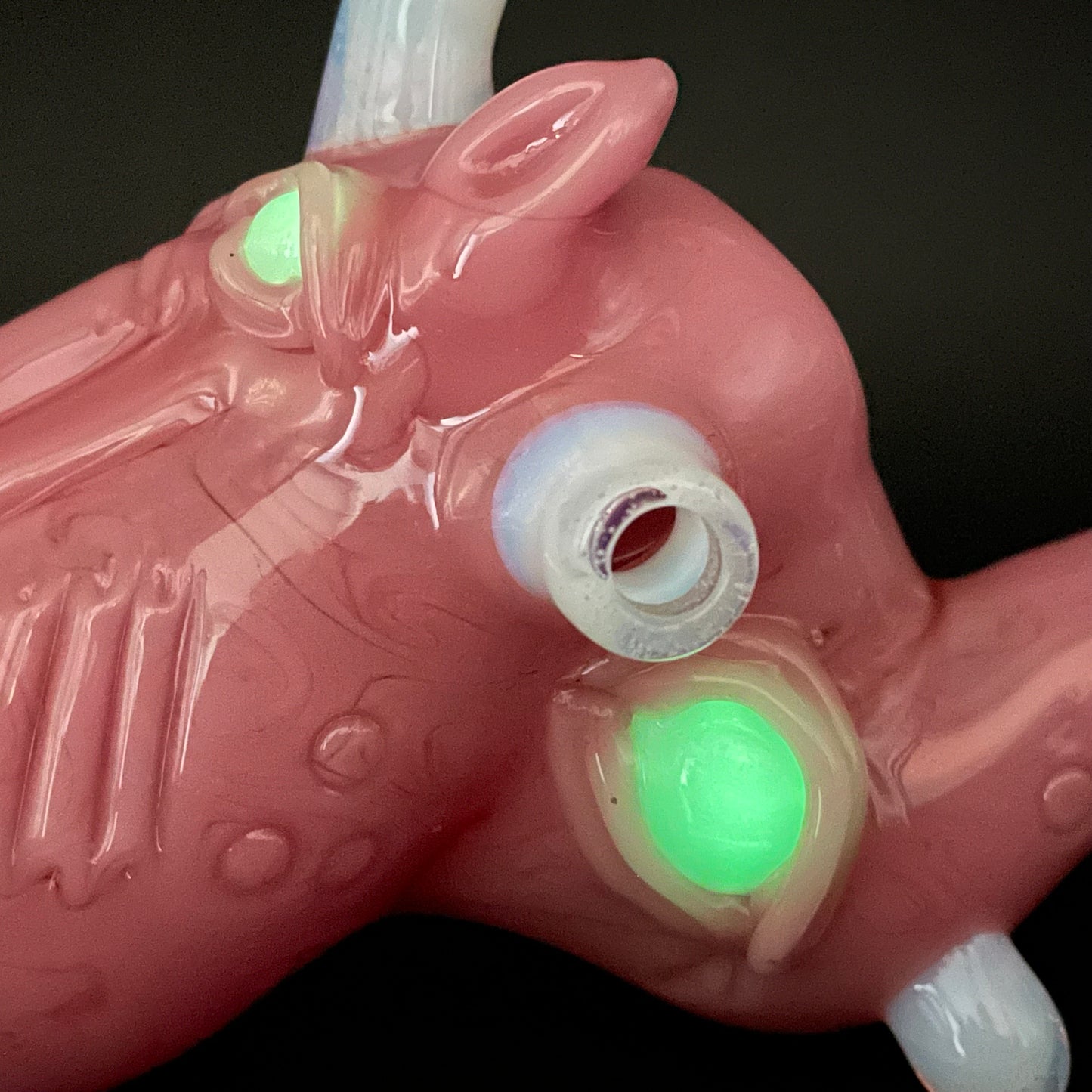 Hand-blown Unicorn blood Sherlock - Leviathan Glass original