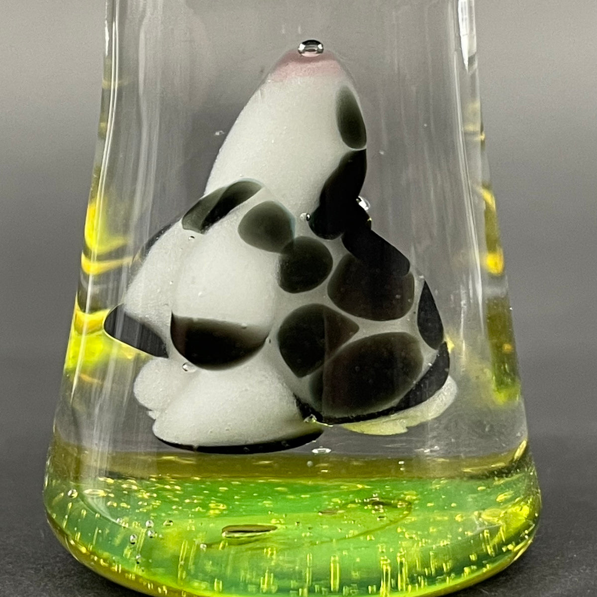 Alien abduction pendant (cow) hand blown glass art - Leviathan Glass