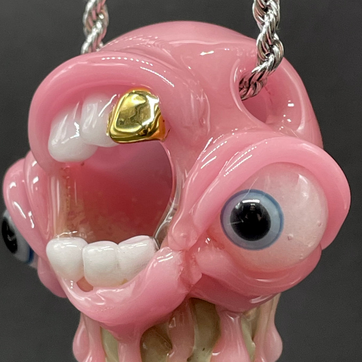 Premium Ice scream cone pendant - collectible glass art