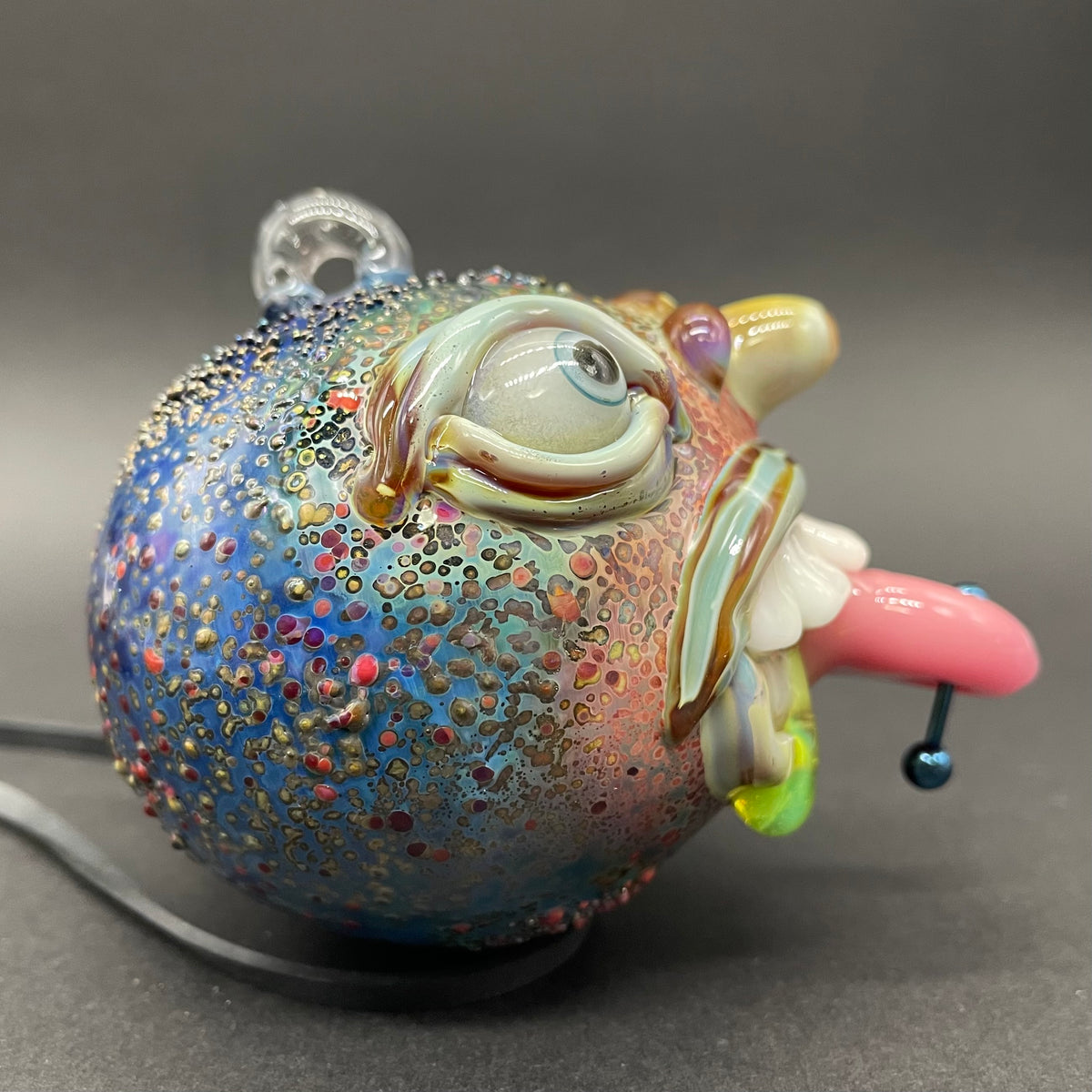 Leviathan Glass Pierced tongue cyclops ornament - hand-blown art