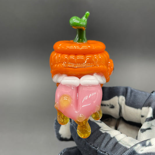 14mm drooling tongue slide detail view - premium glass art