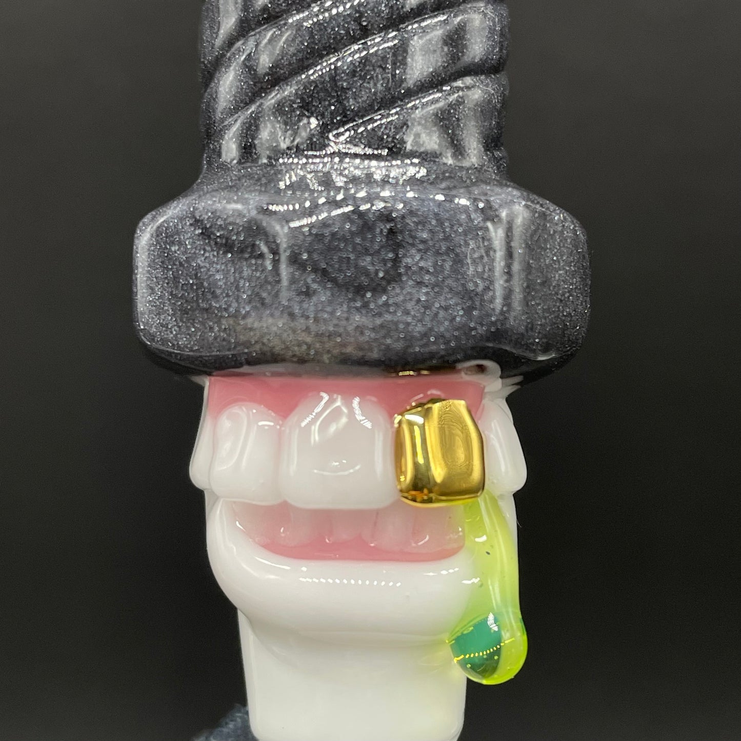 Hand-blown Sparky the Glass spark plug pendant - Leviathan Glass original