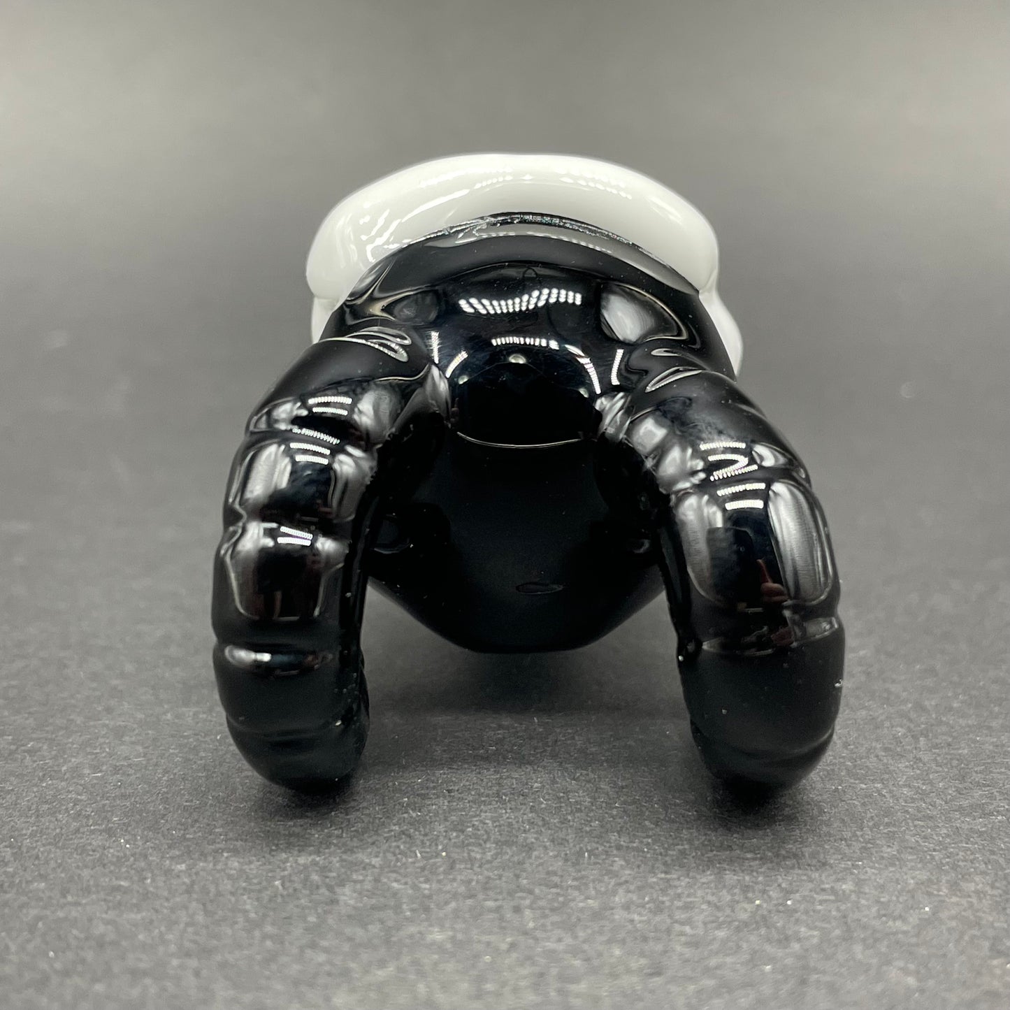 Hand-blown Evil elf with rams horns - Leviathan Glass original