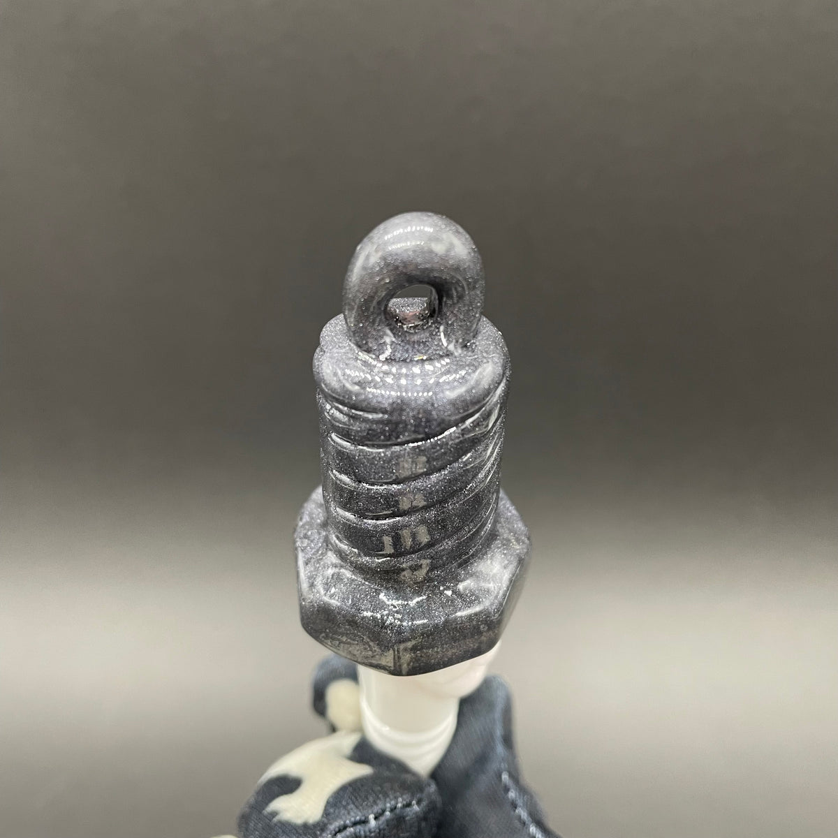 Hand-blown Sparky the Glass spark plug pendant - Leviathan Glass original