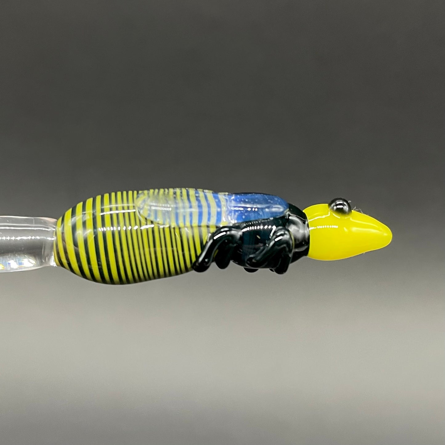 Artisan glass Small glass Bee Honey Dipper - detailed craftsmanship