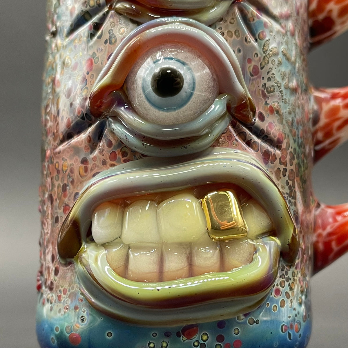 Leviathan Glass Vertical 3 eye shot glass - hand-blown art