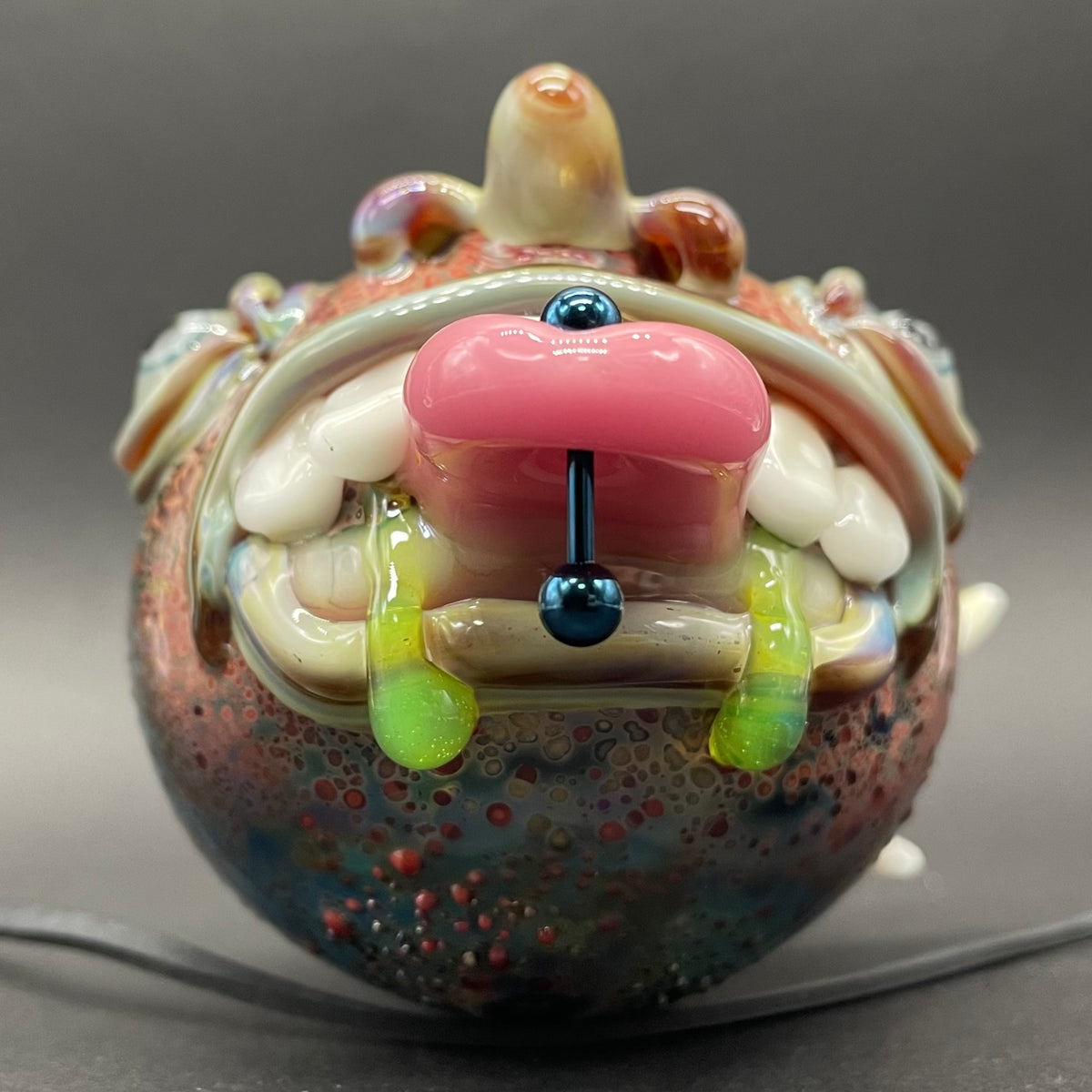 Pierced tongue cyclops ornament glass art - premium handcrafted piece