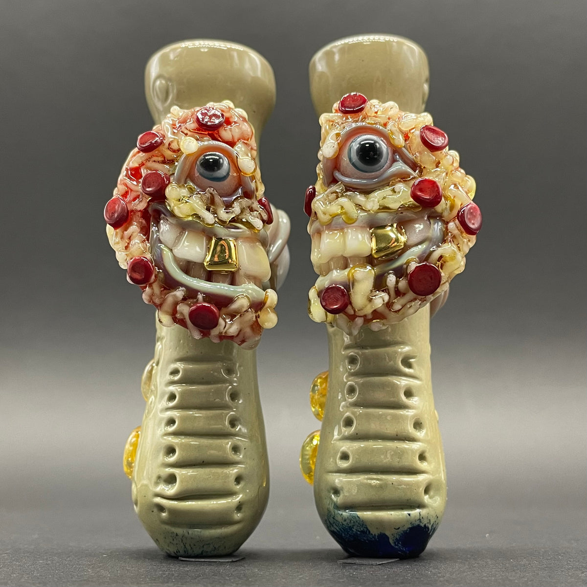 Pizza Is for Lovers – Matching Chillum Set glass art - premium handcrafted piece