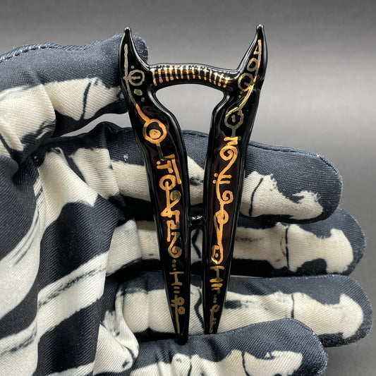 Halo Energy sword detail view - premium glass art