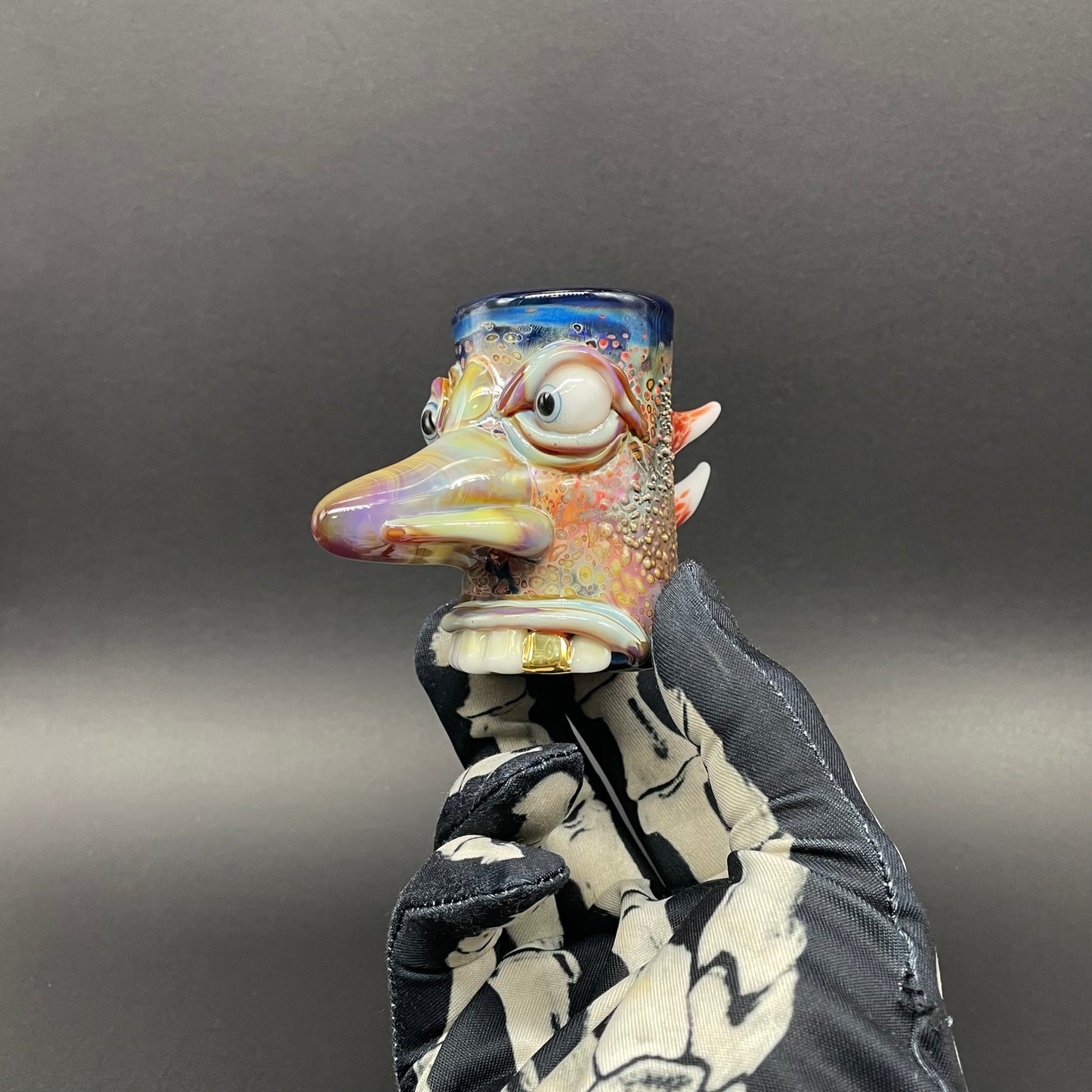 Hand-blown Shnoz shot glass - Leviathan Glass original