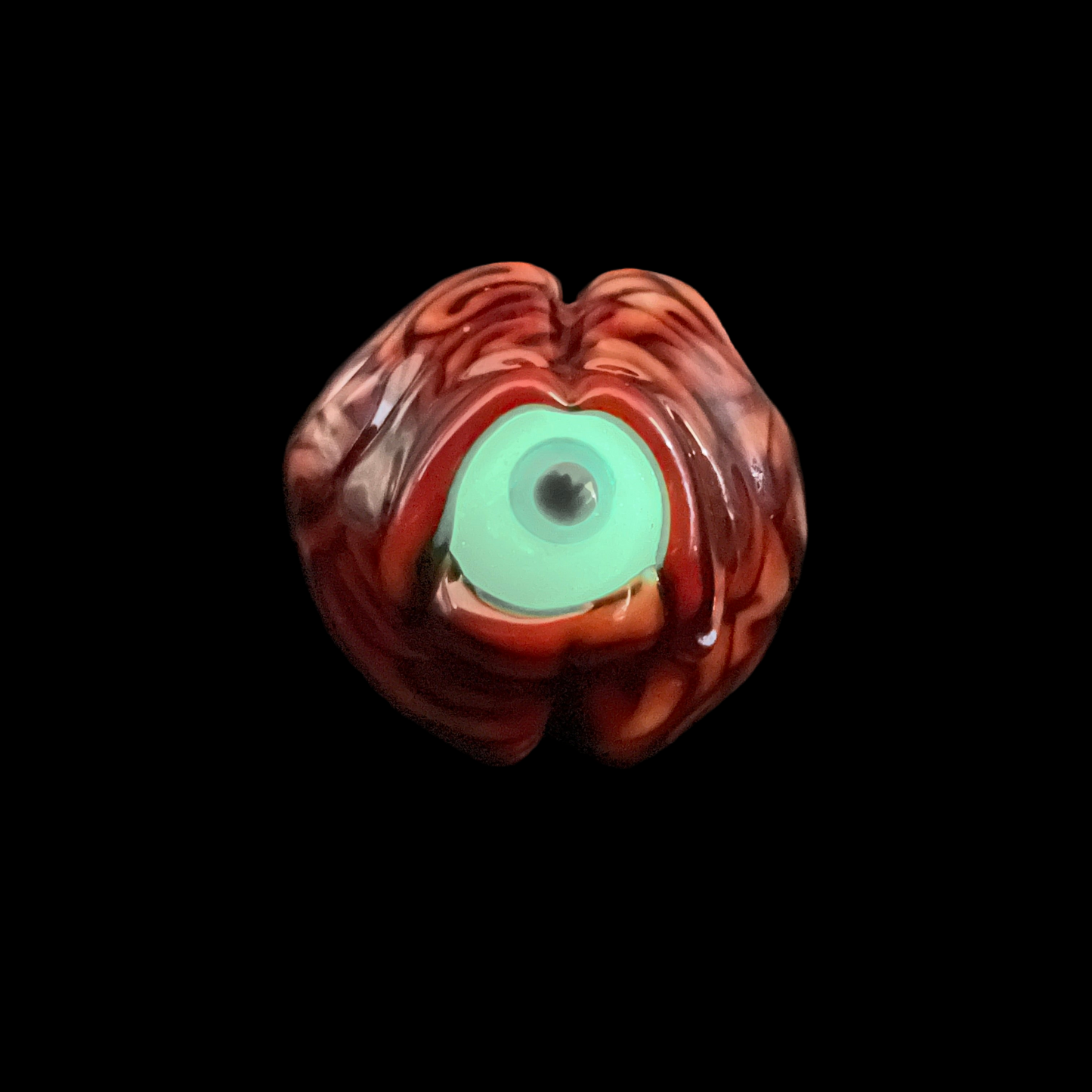 Hand-blown Cyclops brain pendant - Leviathan Glass original