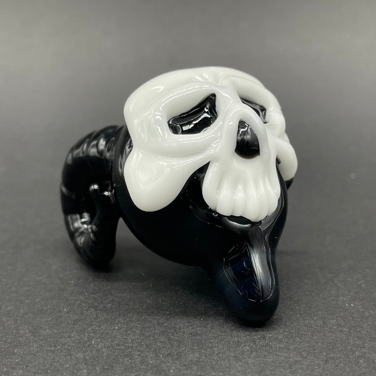 Premium Evil elf with rams horns - collectible glass art