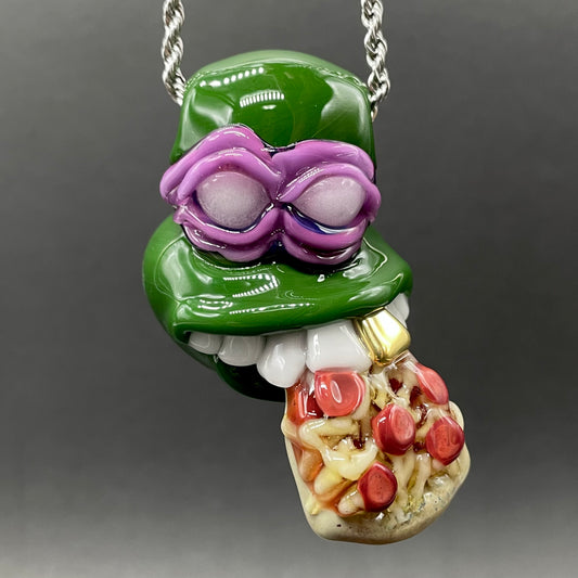 Glass Donatello ninja turtle pendant