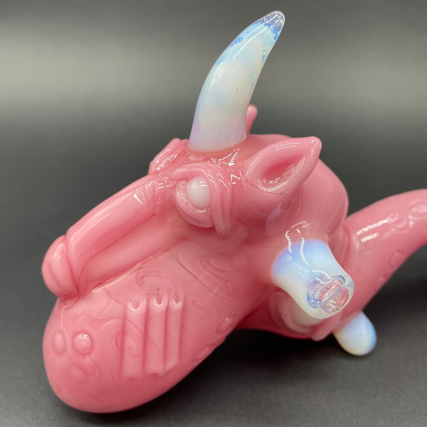 Hand-blown Unicorn blood Sherlock - Leviathan Glass original