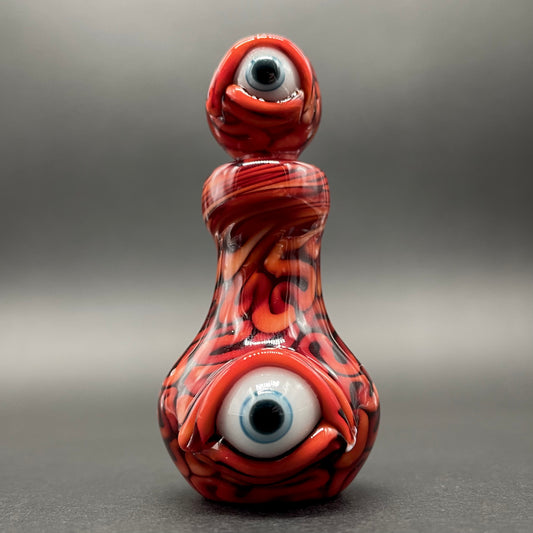 Small Brain potion bottle detail view - premium glass art