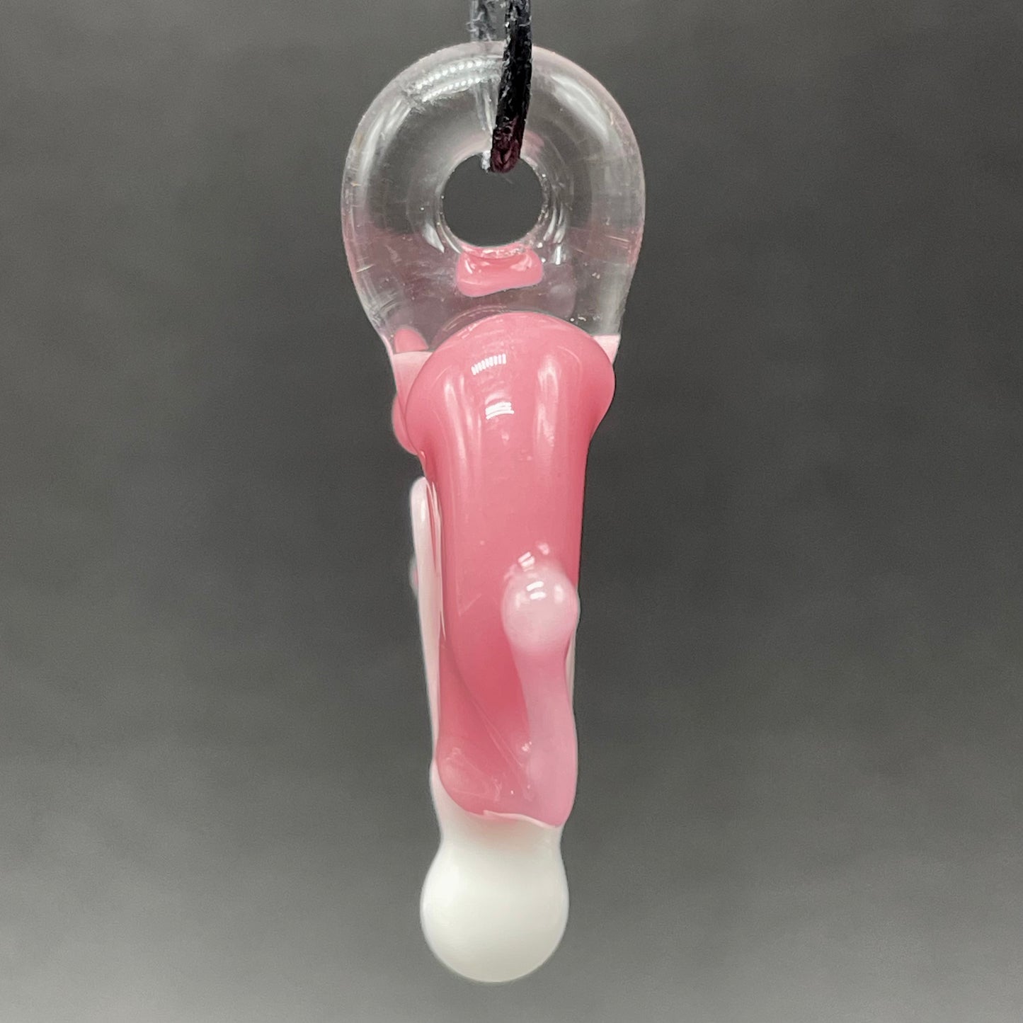 Hand-blown bleeding heart pendant - Leviathan Glass original