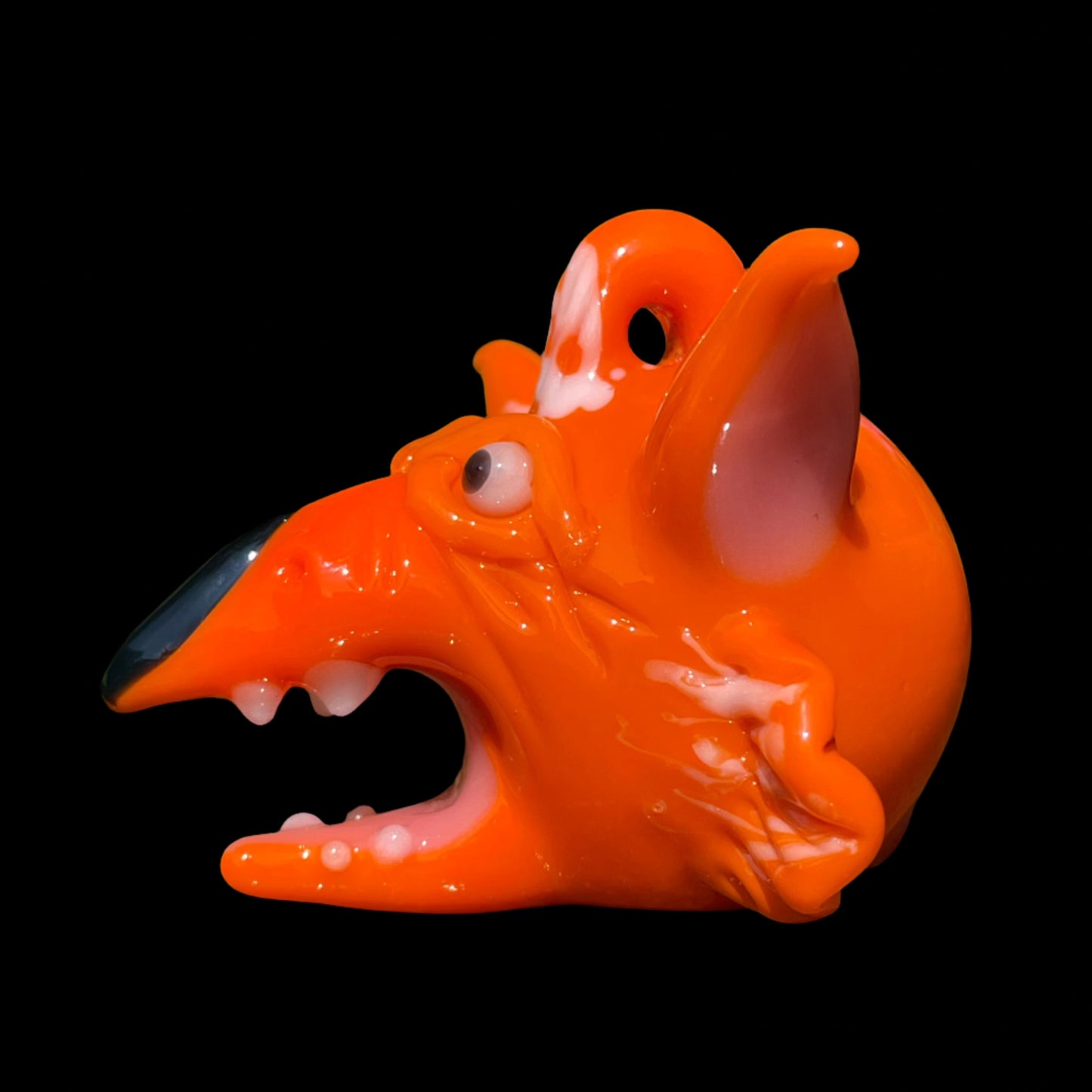 Hand-blown Glass Fireys pendant - Leviathan Glass original