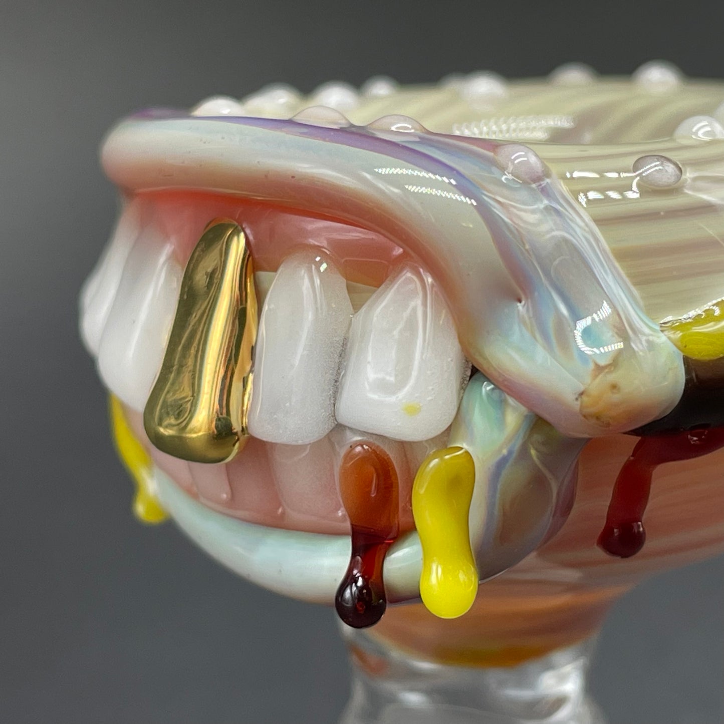 Leviathan Glass 14mm cheeseburger slide - hand-blown art