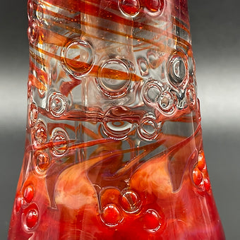 Hand-blown 14mm RED Removable Down Stem Rig - Leviathan Glass original