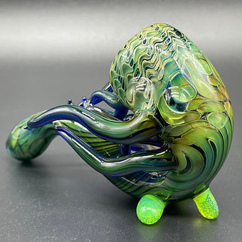 Gold Fume Tentacle Sherlock sher-4 detail view - premium glass art