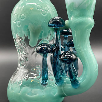 Hand-blown Aqua Argus Rig - Leviathan Glass original