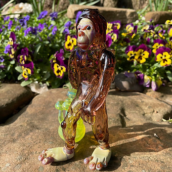 Sasquatch detail view - premium glass art