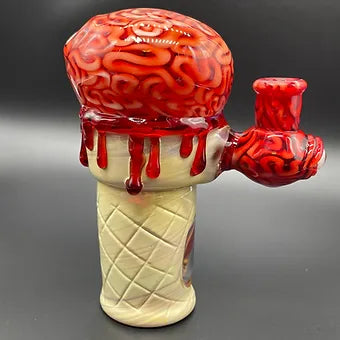 10mm Brain Cone Rig detail view - premium glass art