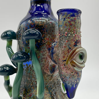 Hand-blown 14mm Mushroom Rig - Leviathan Glass original