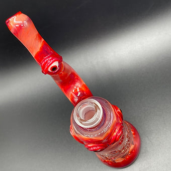 Hand-blown 14mm RED Removable Down Stem Rig - Leviathan Glass original