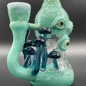 Hand-blown Aqua Argus Rig - Leviathan Glass original
