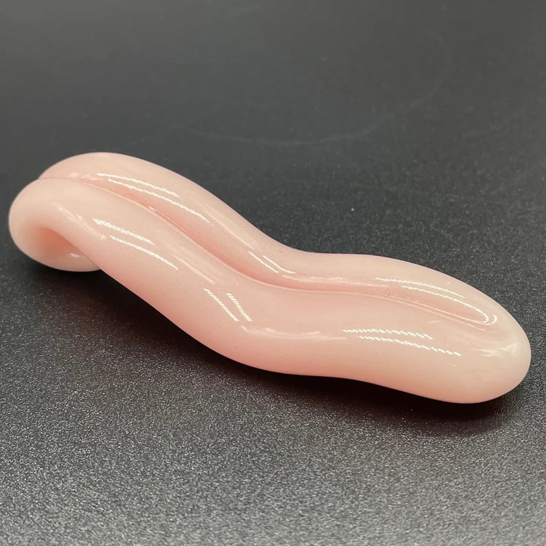 Hand-blown Glass Tongue pendant - Leviathan Glass original