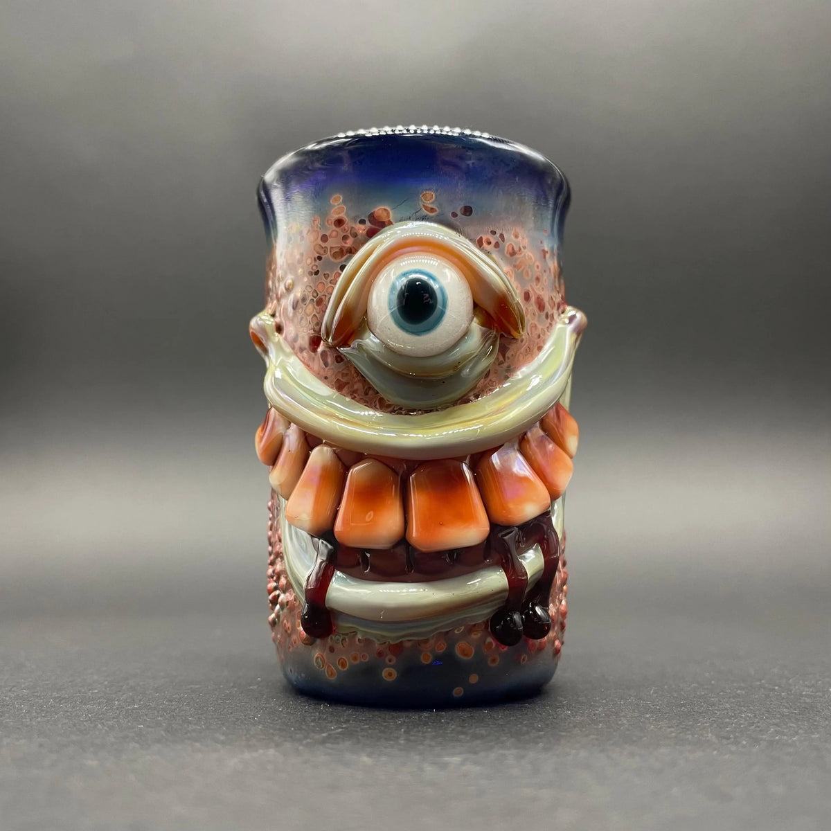 Premium Beware I Bite Shot Glass - collectible glass art