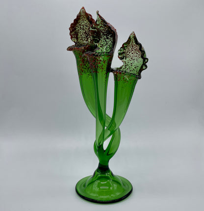 Leviathan Glass 3 stem pitcher plant sculpture - hand-blown art