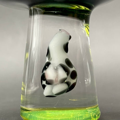 Alien abduction pendant (cow) glass art - premium handcrafted piece