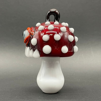 Artisan glass Cyclops mushroom ornament - detailed craftsmanship