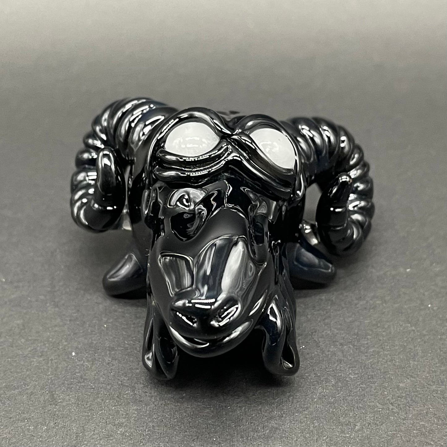 Hand-blown Black Philip pendant - Leviathan Glass original
