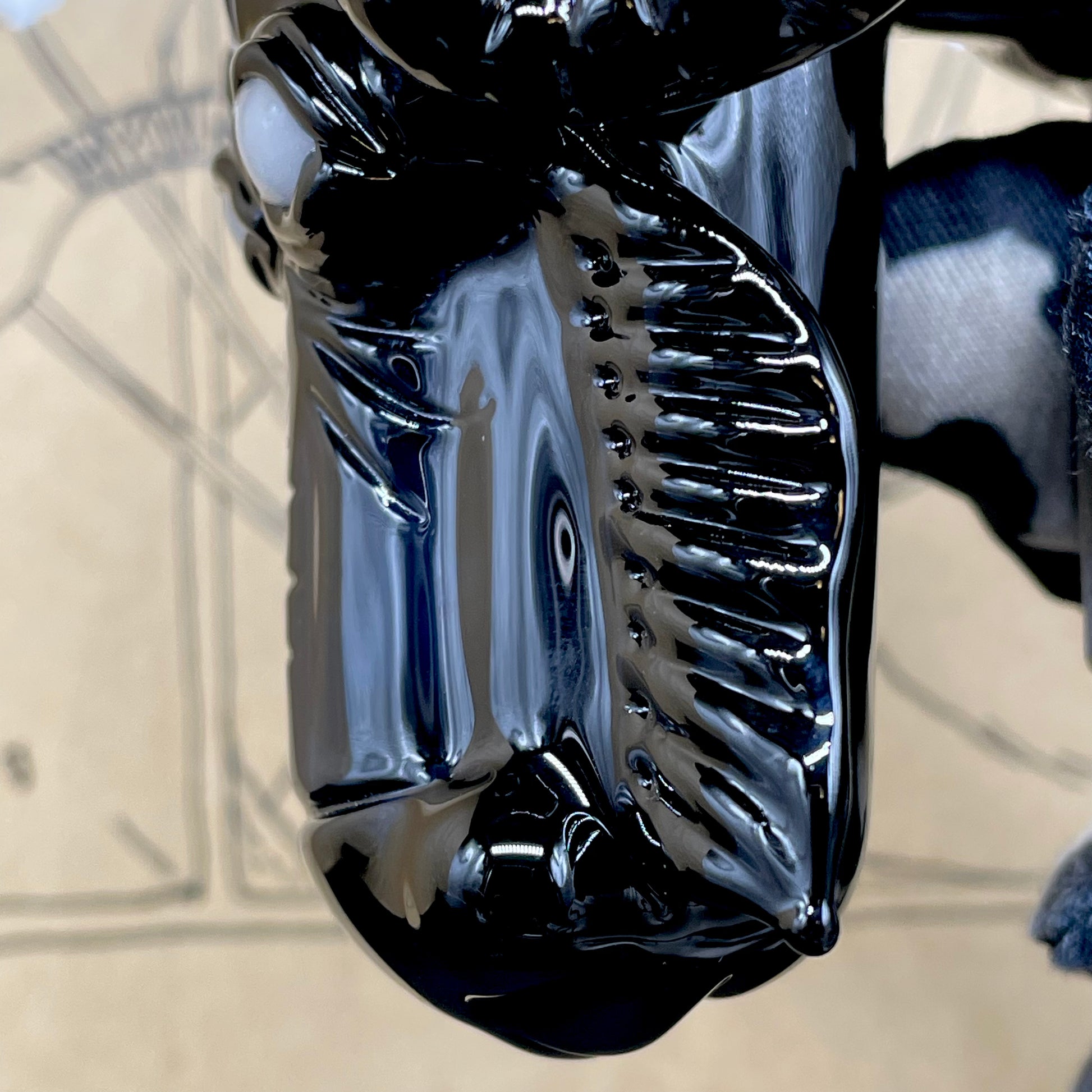 Hand-blown 18mm black Philip dry catch - Leviathan Glass original
