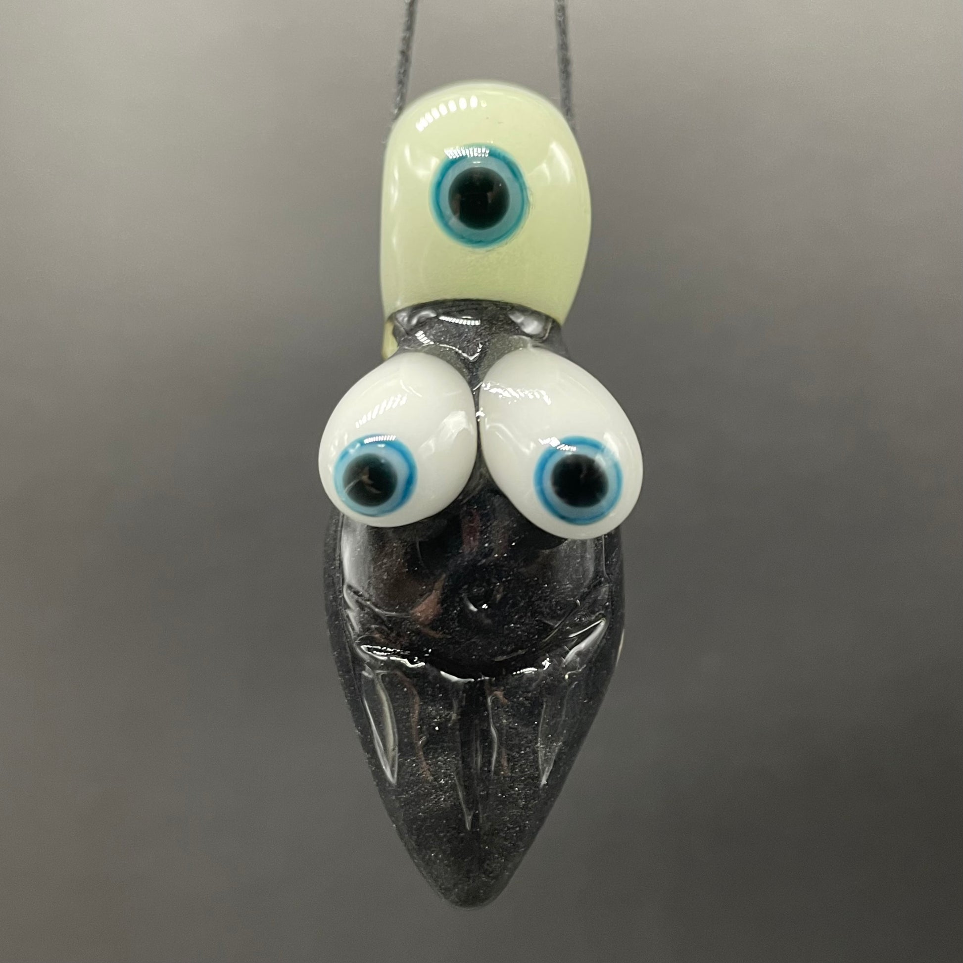 Leviathan Glass Black light reactive fertility pendant - hand-blown art