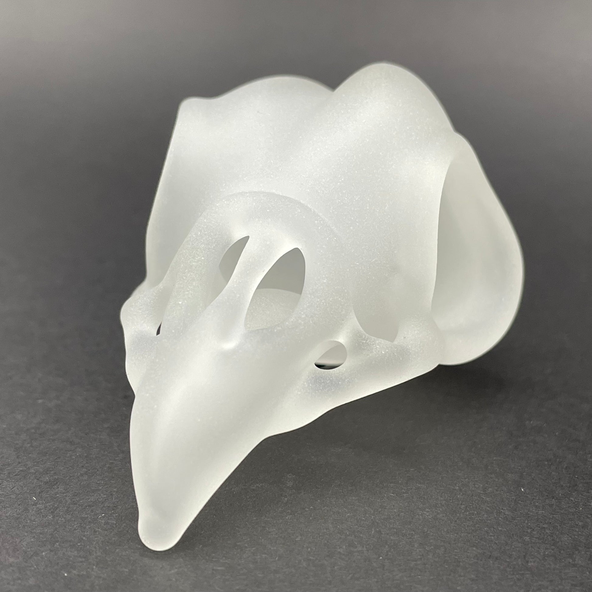 Crow skull glass art - premium handcrafted piece