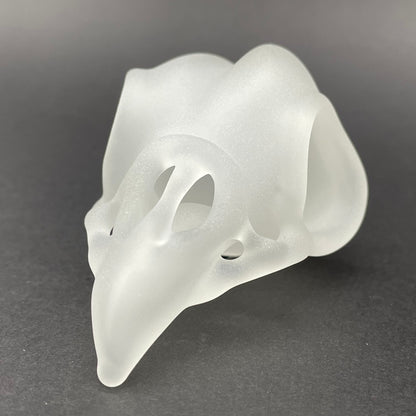 Crow skull glass art - premium handcrafted piece