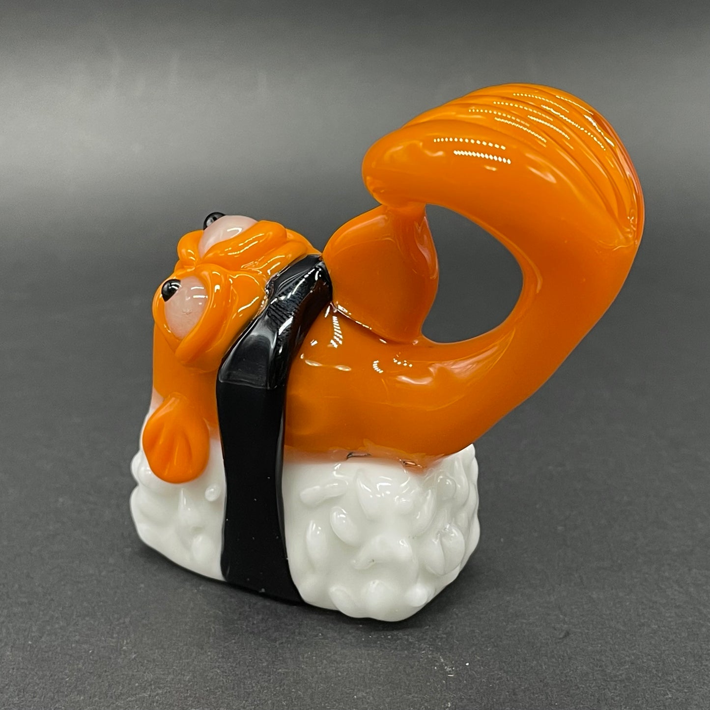 Mutant three eyed fish sushi glass pendant